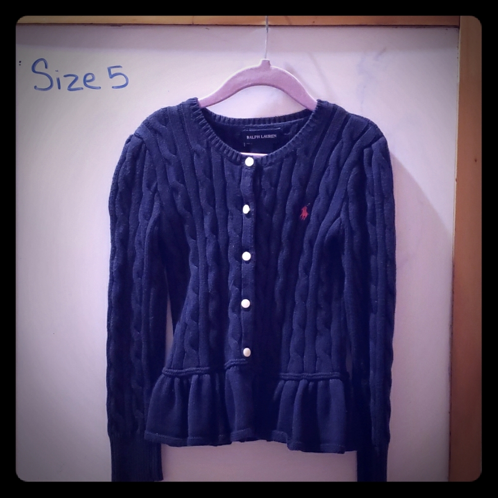 Ralph Lauren girls Navy Blue cardigan